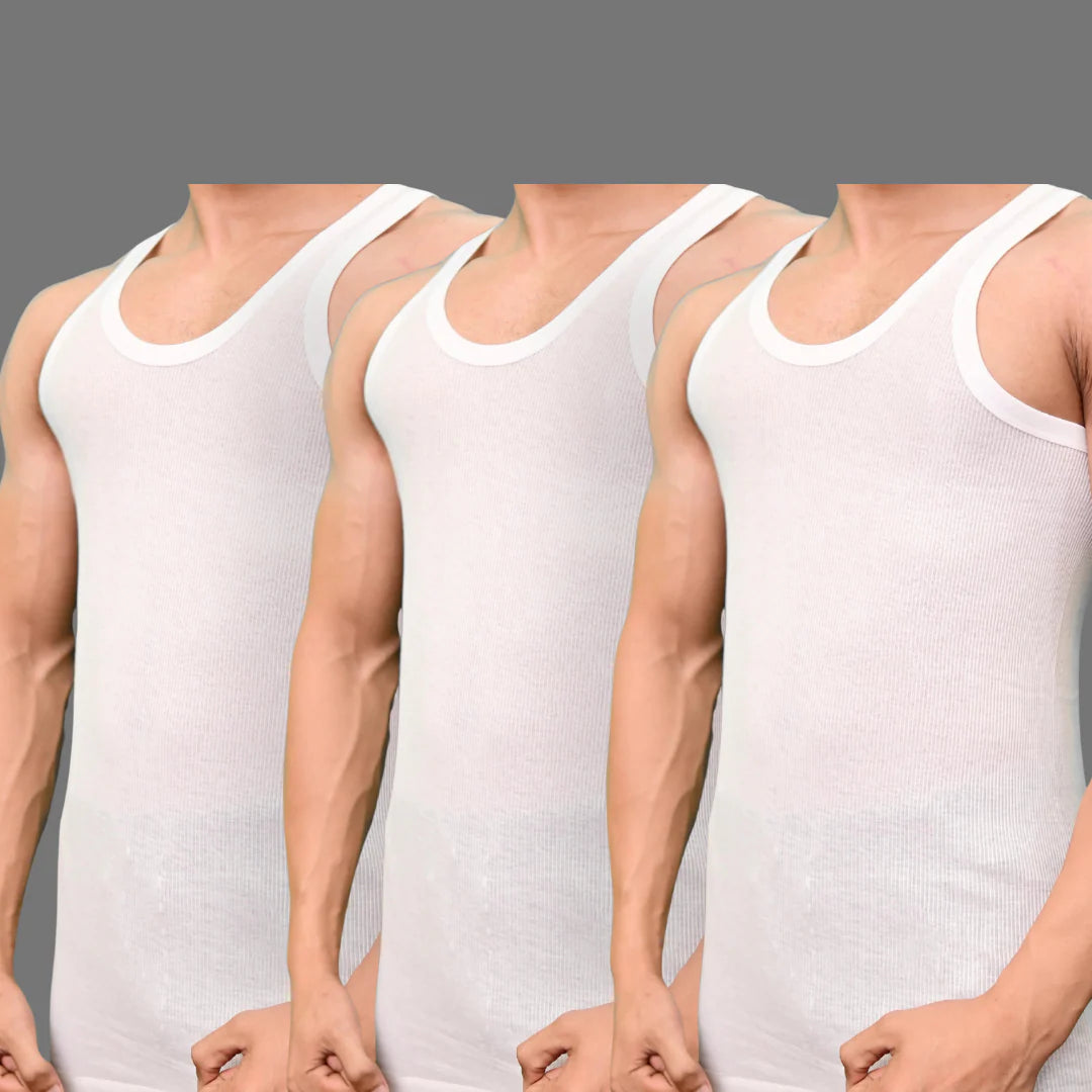 Men Cotton Vest Pack of 3