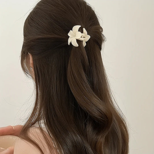 4pcs Mini Matt Floral Clips