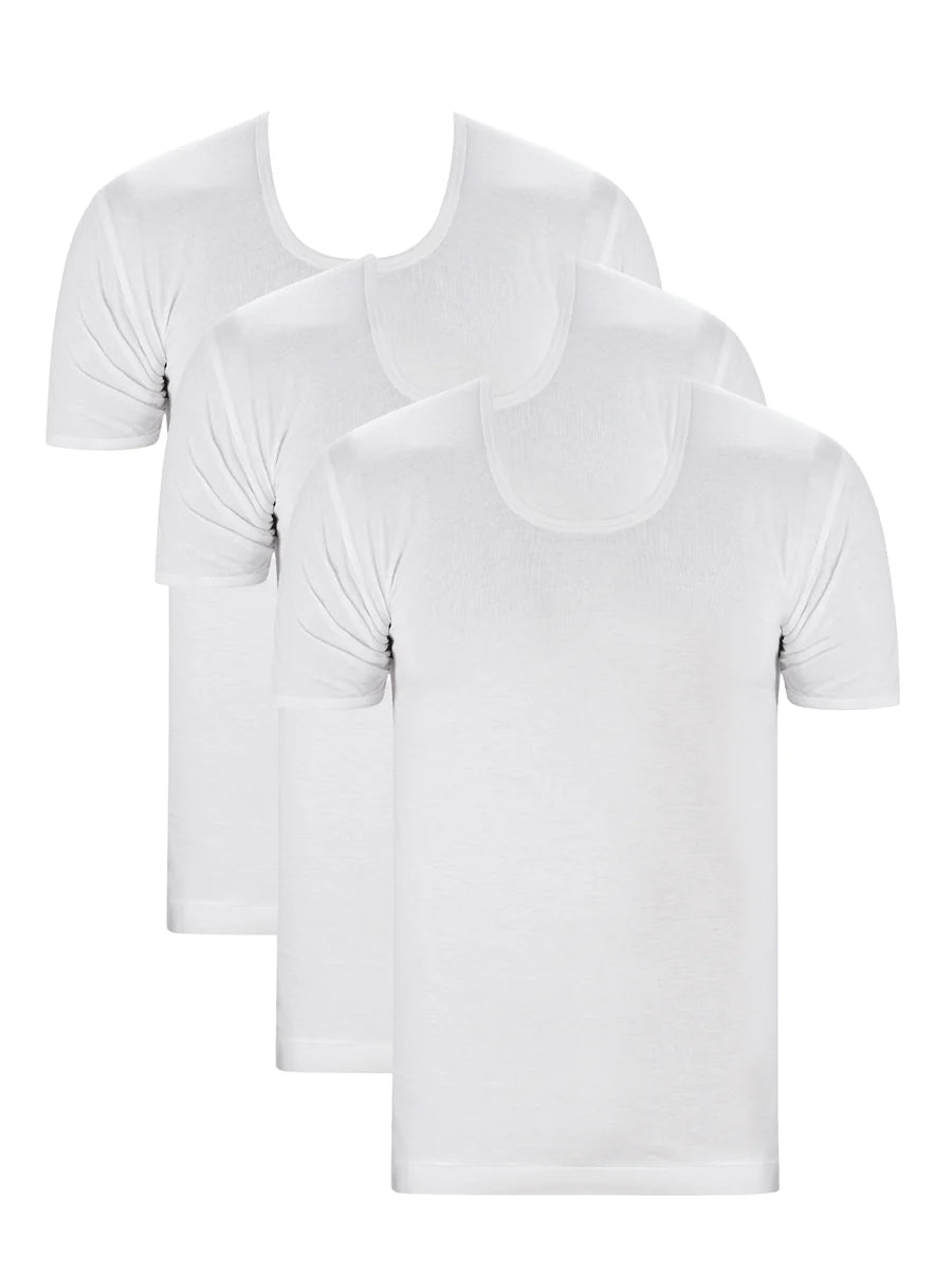 Men Cotton Short Sleeves  Vest Pack of 3